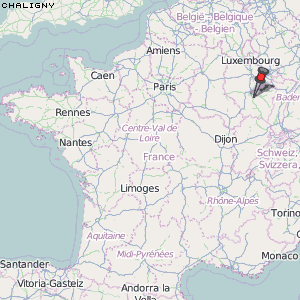 Chaligny Karte Frankreich