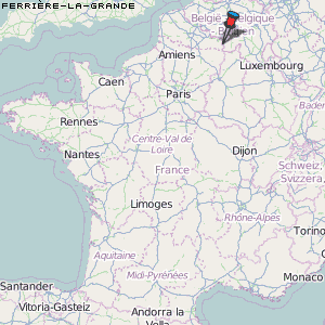 Ferrière-la-Grande Karte Frankreich