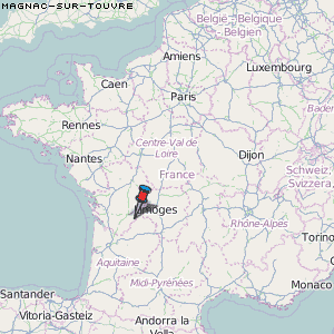 Magnac-sur-Touvre Karte Frankreich