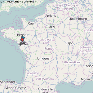 La Plaine-sur-Mer Karte Frankreich