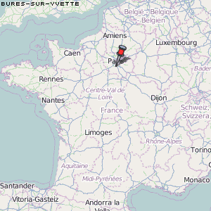 Bures-sur-Yvette Karte Frankreich