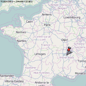 Tignieu-Jameyzieu Karte Frankreich
