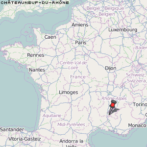 Châteauneuf-du-Rhône Karte Frankreich