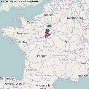 Saint-Laurent-Nouan Karte Frankreich