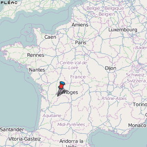 Fléac Karte Frankreich