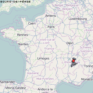 Bourg-de-Péage Karte Frankreich