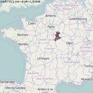 Châtillon-sur-Loire Karte Frankreich
