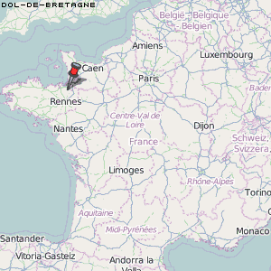 Dol-de-Bretagne Karte Frankreich