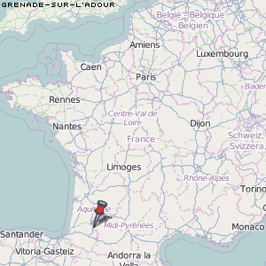 Grenade-sur-l'Adour Karte Frankreich
