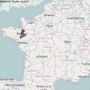 Bains-sur-Oust Karte Frankreich