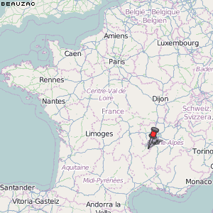 Beauzac Karte Frankreich