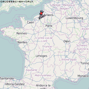Caudebec-en-Caux Karte Frankreich