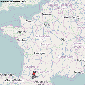 Argelès-Gazost Karte Frankreich