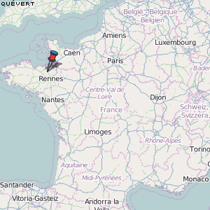 Quévert Karte Frankreich