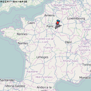 Rozay-en-Brie Karte Frankreich