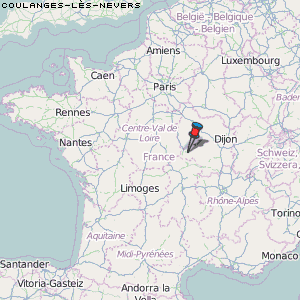 Coulanges-lès-Nevers Karte Frankreich
