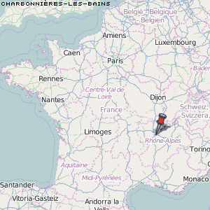 Charbonnières-les-Bains Karte Frankreich