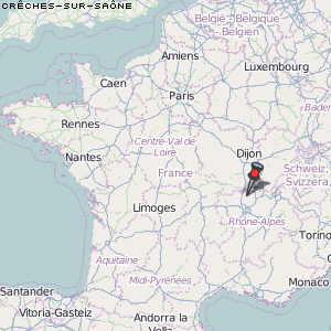 Crêches-sur-Saône Karte Frankreich