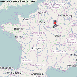 Rosières-près-Troyes Karte Frankreich