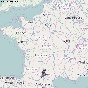 Saint-Lys Karte Frankreich