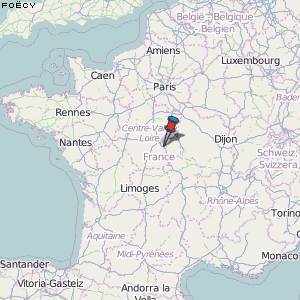 Foëcy Karte Frankreich