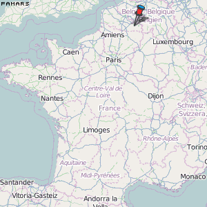 Famars Karte Frankreich