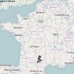Bessières Karte Frankreich