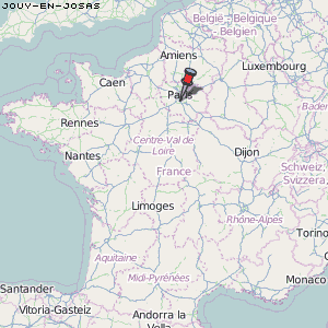 Jouy-en-Josas Karte Frankreich