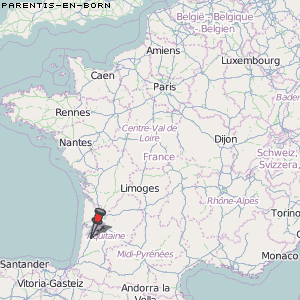 Parentis-en-Born Karte Frankreich