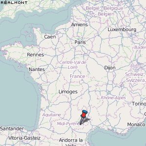 Réalmont Karte Frankreich