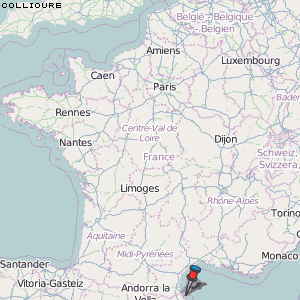 Collioure Karte Frankreich