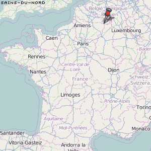 Sains-du-Nord Karte Frankreich