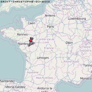 Saint-Christophe-du-Bois Karte Frankreich