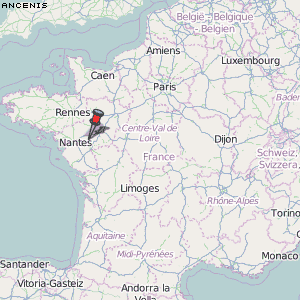 Ancenis Karte Frankreich