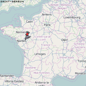 Saint-Géréon Karte Frankreich
