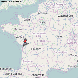 Saint-Xandre Karte Frankreich