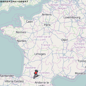 Barbazan-Debat Karte Frankreich