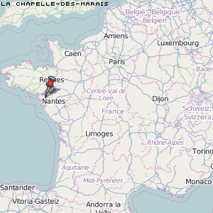 La Chapelle-des-Marais Karte Frankreich