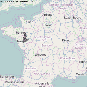 Pont-Saint-Martin Karte Frankreich