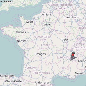 Gières Karte Frankreich