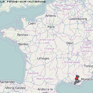 La Penne-sur-Huveaune Karte Frankreich