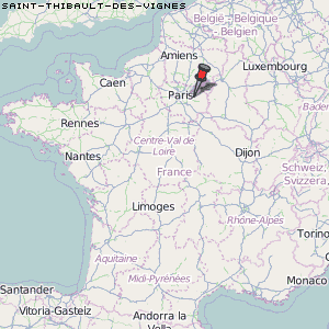 Saint-Thibault-des-Vignes Karte Frankreich
