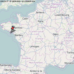 Saint-Pierre-Quiberon Karte Frankreich