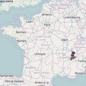 Biviers Karte Frankreich