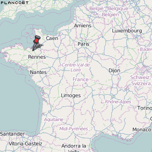 Plancoët Karte Frankreich