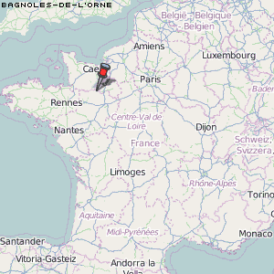 Bagnoles-de-l'Orne Karte Frankreich