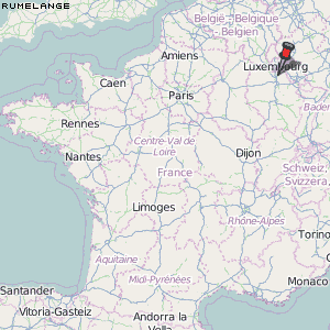 Rumelange Karte Frankreich