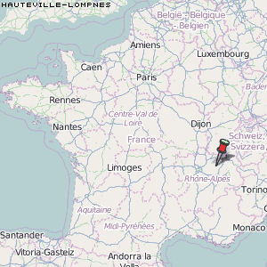 Hauteville-Lompnes Karte Frankreich