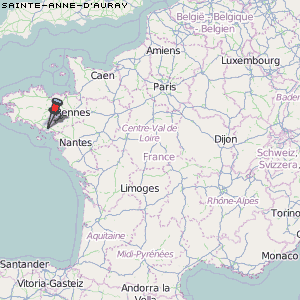 Sainte-Anne-d'Auray Karte Frankreich