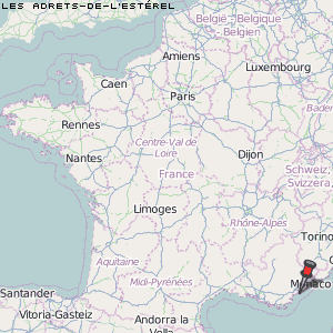 Les Adrets-de-l'Estérel Karte Frankreich